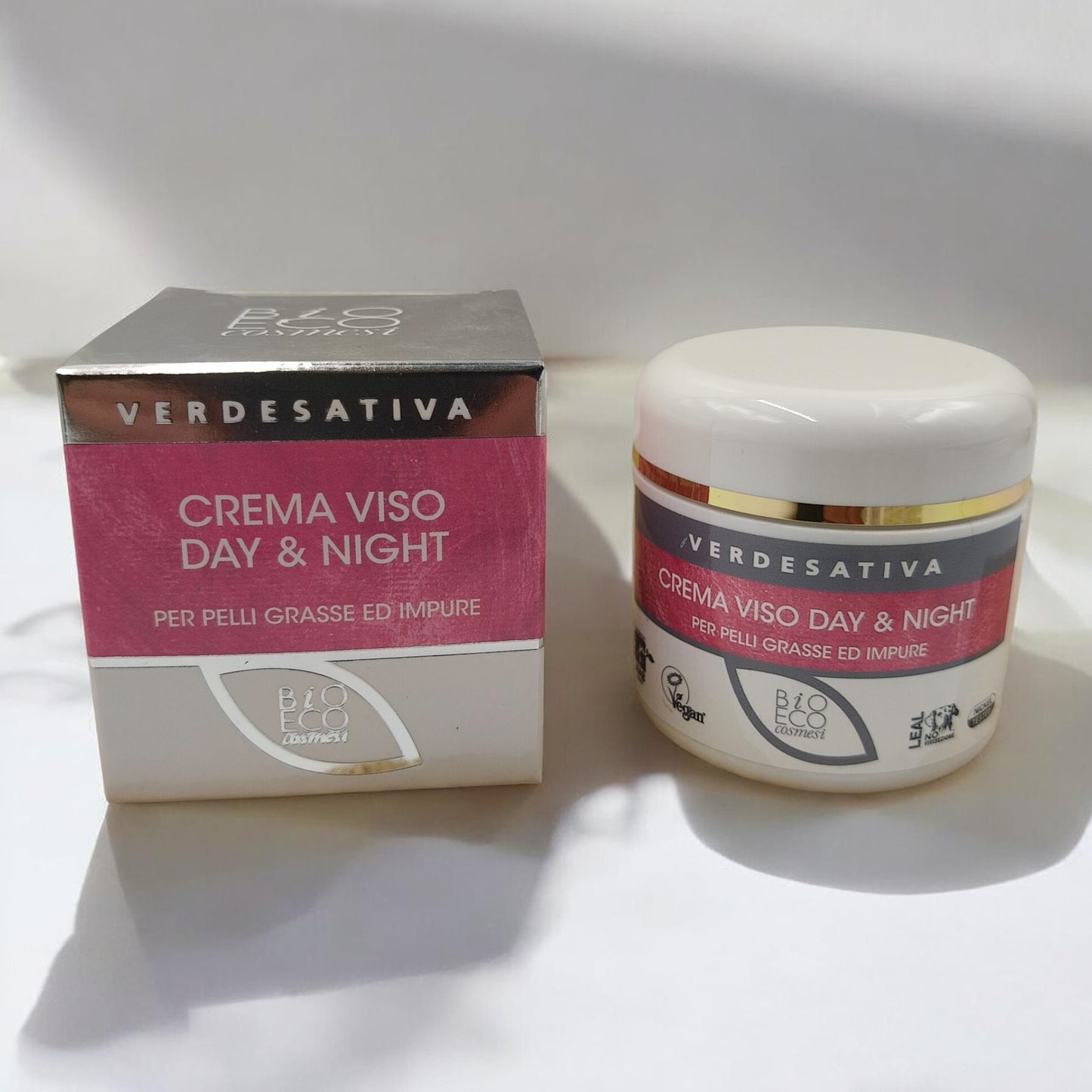 Crema viso Day & Night – Pelli grasse ed impure – Verdesativa (50 ml)