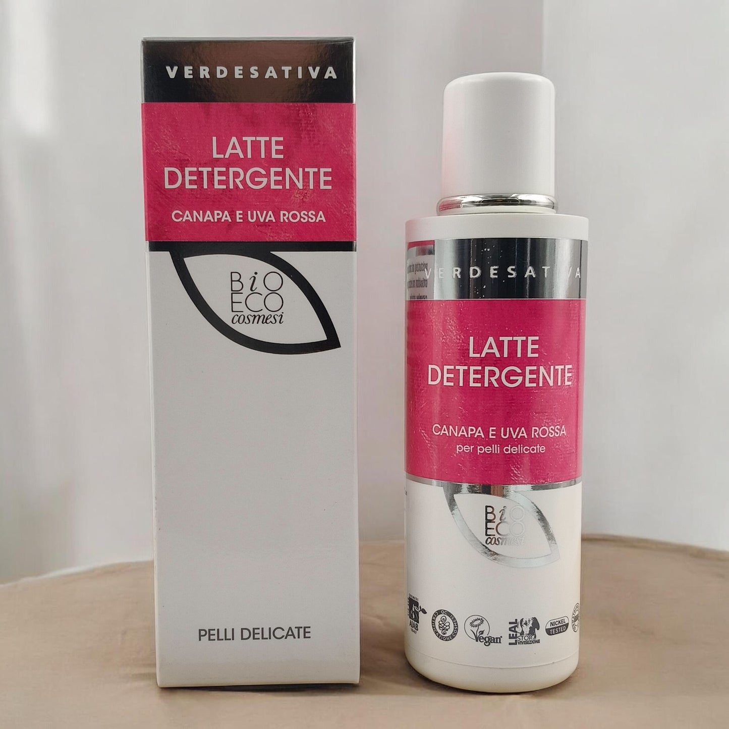 Latte Detergente – Canapa e Uva Rossa Pelli Delicate – Verdesativa (200 ml)