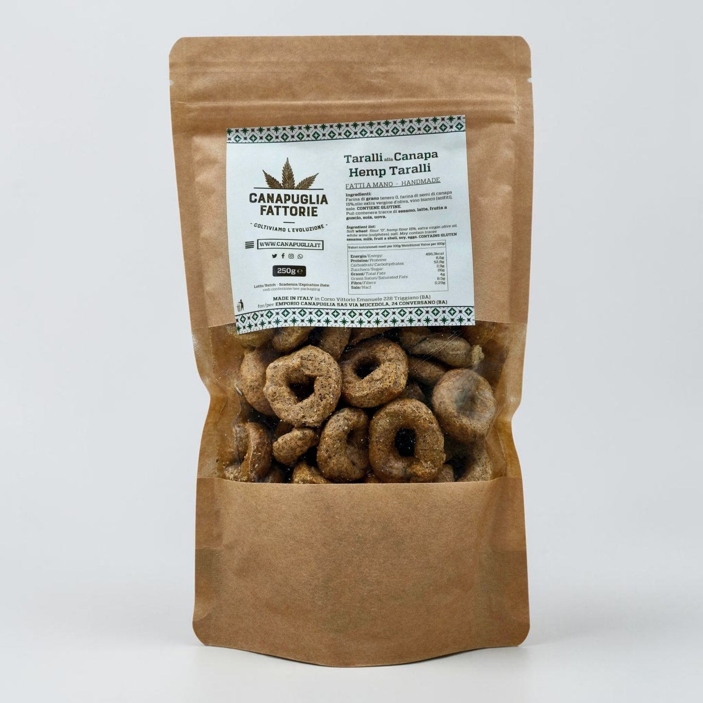 Taralli alla canapa – 250G – Canapuglia